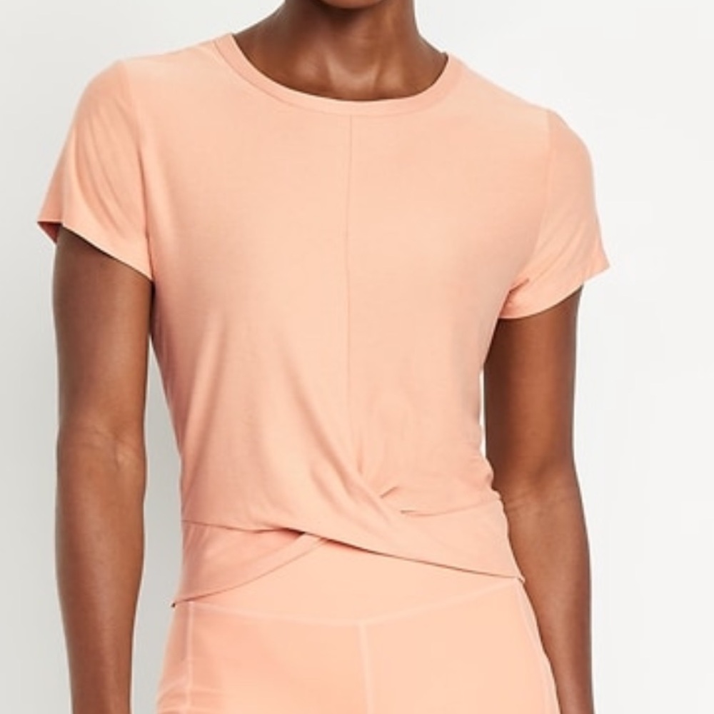 Old Navy Short Sleeve Twist-Front Top